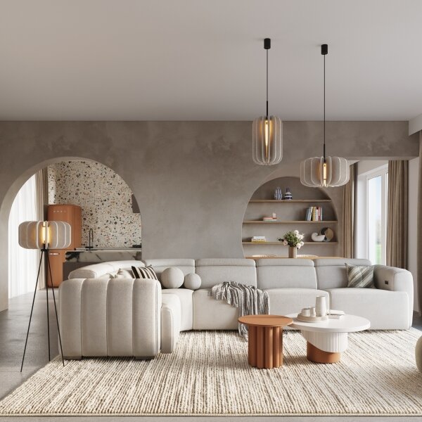 Sollux SL.1863 - Lampada da terra MULA 1xE27/15W/230V color crema