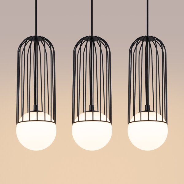 Sollux SL.1334 - Lampadario a sospensione con filo BRINA 3xG9/8W/230V nero