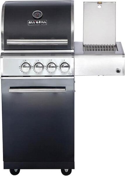 Barbecue a gas ALLGRILL CHEF S BLACK Modello base modulare 2 bruciatori, bruciatore laterale, bruciatore posteriore (500702)