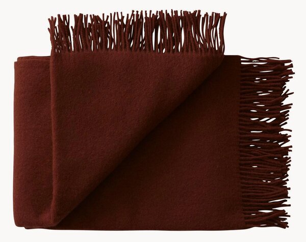 Coperta in lana di agnello con frange Season