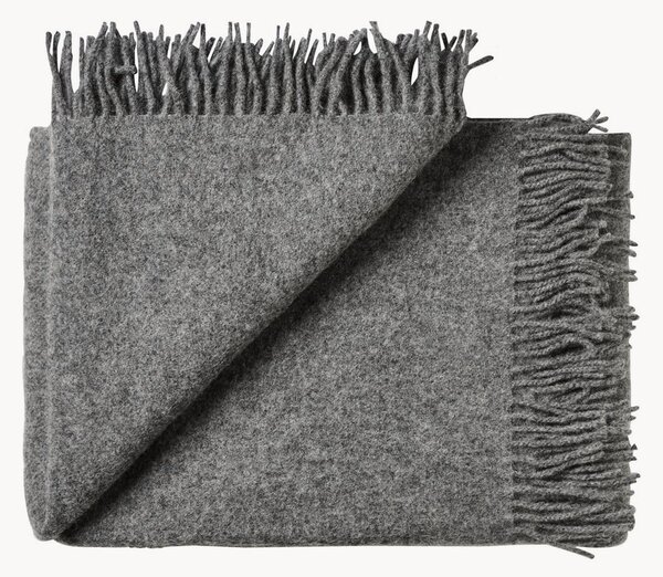 Coperta in lana di agnello con frange Season