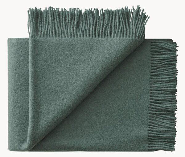 Coperta in lana di agnello con frange Season