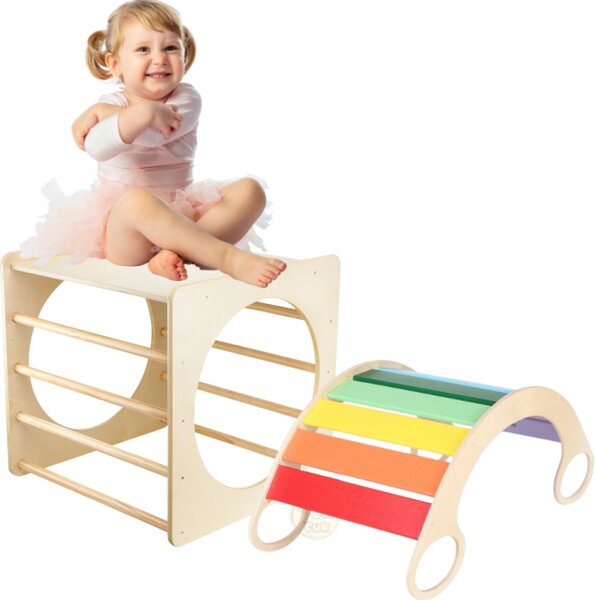 Set Montessori - Cubo e altalena Montessori 5in1