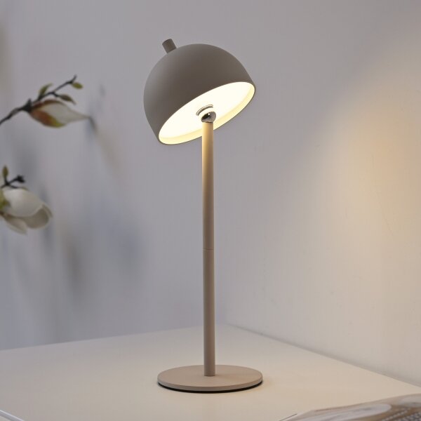 Schöner Wohnen 19244-39 - Lampada da tavolo LED dimmerabile BELLIS LED/2,5W/5V IP54 grigia