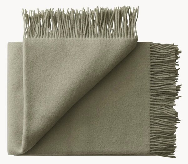 Coperta in lana di agnello con frange Season