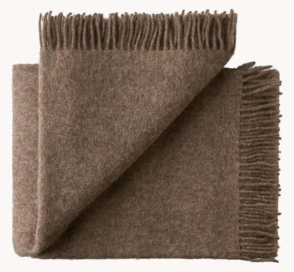 Coperta in lana di agnello con frange Season