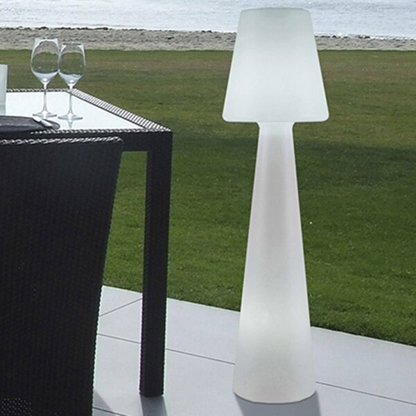 Newgarden Lola piantana altezza 110 cm bianco caldo, Bianco / Opale, Plastica, Moderno