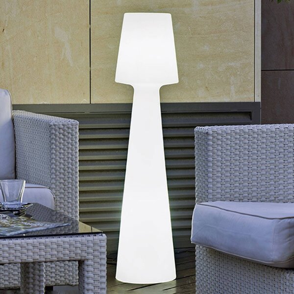 Newgarden Lola piantana altezza 110 cm bianco caldo, Bianco / Opale, Plastica, Moderno