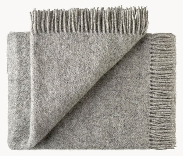 Coperta in lana di agnello con frange Season