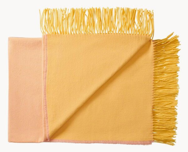 Coperta in misto lana con frange Franja