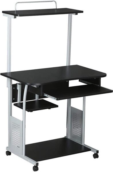 Scrivania Yaheetech piccola scrivania per computer semplice e moderna scrivania da ufficio stile industriale legno e metallo