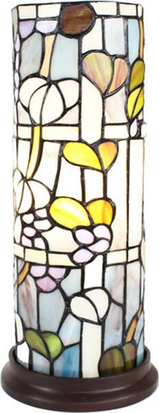 Lampada da tavolo Tiffany Clayre & Eef Ø 15x36 cm Vetro bianco blu