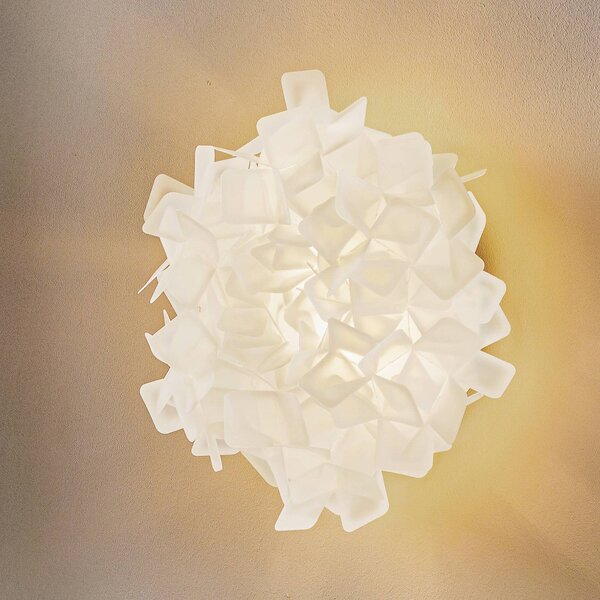 Slamp Plafoniera di design Clizia, dimmerabile, Bianco / Opale, Soggiorno / Sala da pranzo, Plastica, Design, Plafoniera