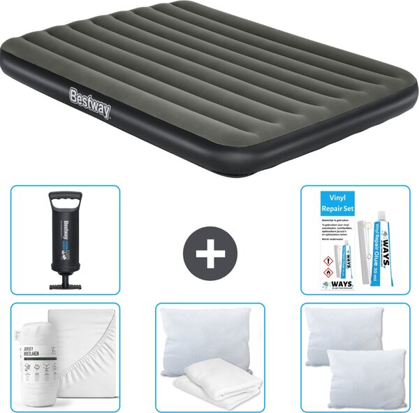 Materasso gonfiabile Bestway - 2 persone - 152 x 203 x 25 cm - Verde - accessori inclusi