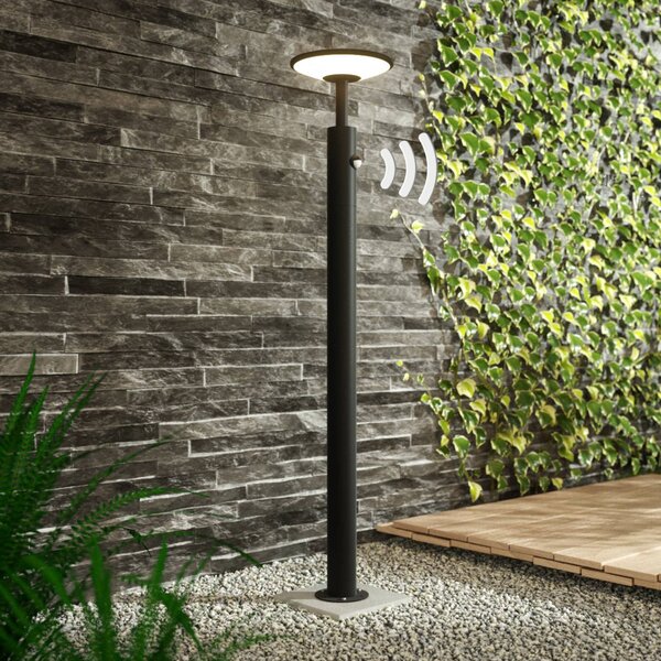 Lampioncino Fenia Lucande, Nero, Alluminio, Moderno, Lampada LED da esterni
