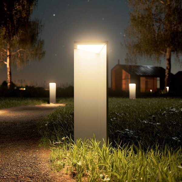 Sigor Lampada LED solare ricaricabile Nusolar antracite, altezza 50cm Nusolar, dimmerabile, Alluminio / Grigio / Zincato, Alluminio, Moderno, Lampade solari
