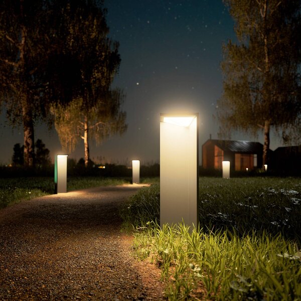 Sigor Lampada LED solare ricaricabile Nusolar antracite, altezza 50cm Nusolar, dimmerabile, Alluminio / Grigio / Zincato, Alluminio, Moderno, Lampade solari