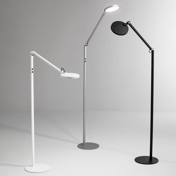 Fabas Luce Lampada da terra a LED Regina, dimmerabile, Nero, Soggiorno / Sala da pranzo, Metallo, Moderno, Lampada LED da terra