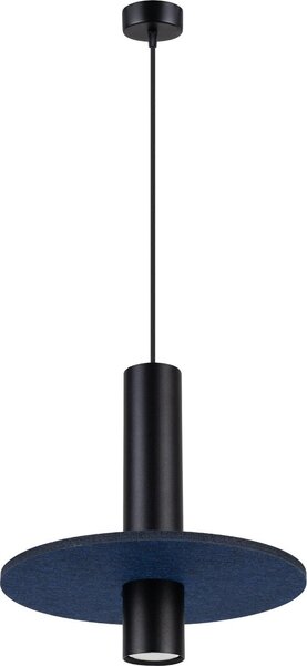 Lampada a sospensione PELTA 1 nero/navy 1xGU10 10W feltro/acciaio 126x30x30cm Sollux Lighting
