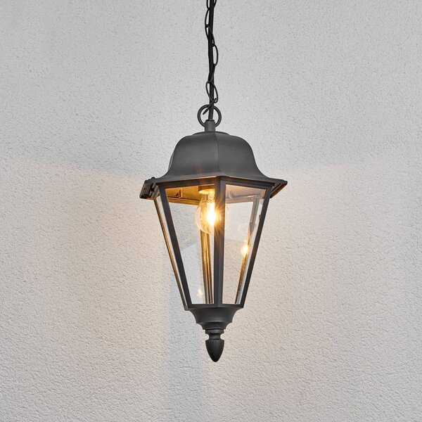 Lindby lampada a sospensione da esterno Edana, 40 cm, antracite, E27, IP44 Edana Lindby, dimmerabile, Nero, Alluminio, Moderno