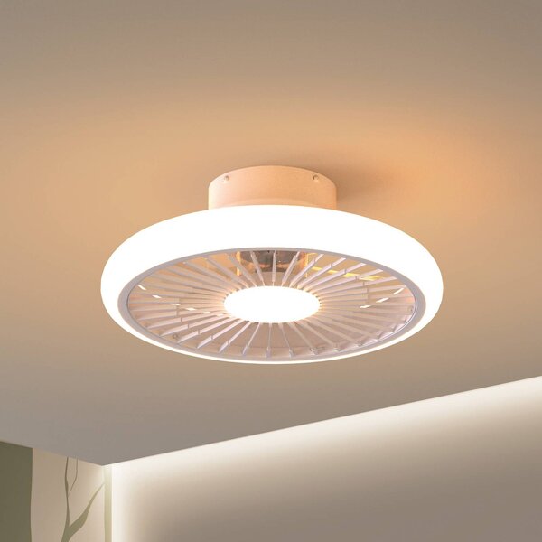 Mantra Iluminación Ventilatore da soffitto Turbo, bianco, DC silenzioso Ø 51 cm CCT