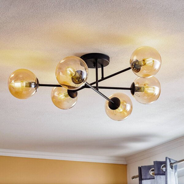 Plafoniera soffitto Glassy EMIBIG LIGHTING, dimmerabile, Nero, Soggiorno / Sala da pranzo, Metallo, Moderno, Plafoniera
