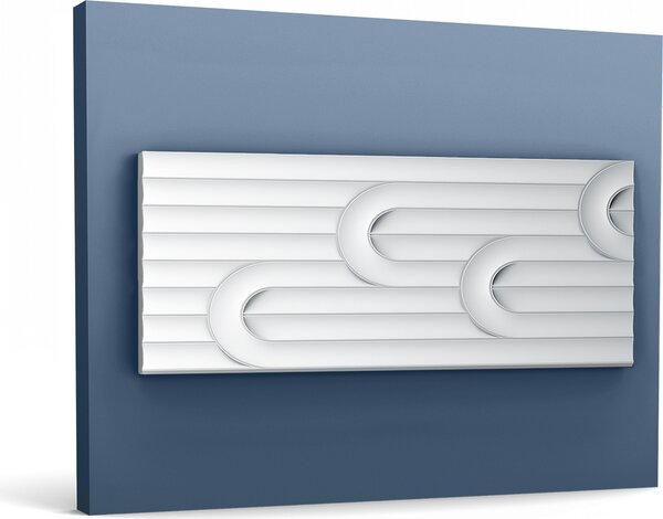 Pannello murale 3d Orac Decor W212 MODERN VALLEY LOOP Pannello murale Elemento decorativo Striscia decorativa stile moderno colore bianco 2 m