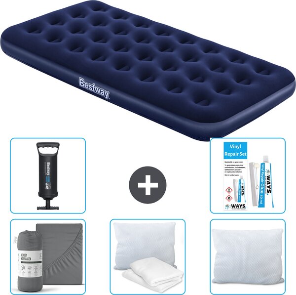 Materasso gonfiabile Bestway - 1 persona - 99 x 188 x 22 cm - Blu - Accessori inclusi