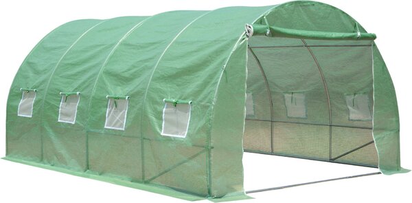 Serra in foglio Zelsius (L) 4 x (L) 3 x (H) 2 m, robusta serra per pomodori, tenda in foglio
