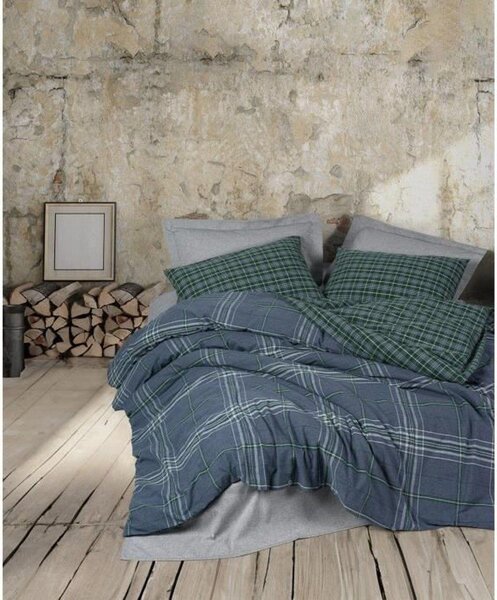 L'Essentiel Linge de Maison, Isola - Blu, Blu, Set copripiumino king size (FR), 50 % COTONE / 50 % POLIESTERE, 240 x 220 cm