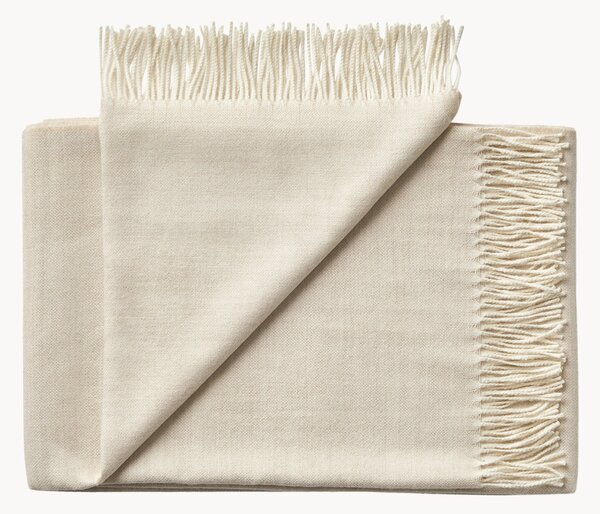 Coperta premium in baby alpaca con frange Panama