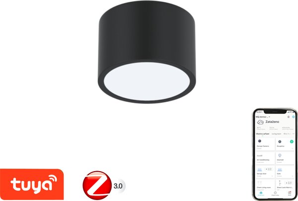 Immax NEO RONDATE Plafoniera intelligente 15cm 12W nero Zigbee 3.0
