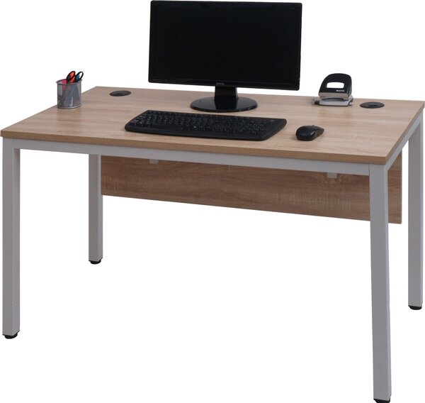Scrivania MCW-E94, scrivania da ufficio, scrivania per computer, dimensioni 120x60 cm, colore: bianco naturale