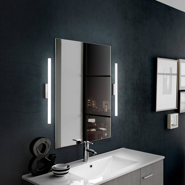 Ebir Applique da parete Irene, Cromo / Argento, Bagno, Plastica, Moderno, Applique