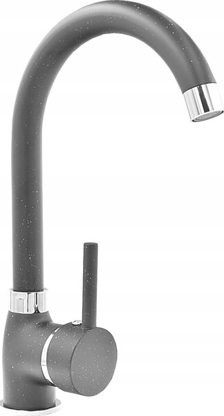 Granitan | BETA - Miscelatore da cucina - Orientabile a 360° - Effetto granito - Nero - Ottone - Carica in Vetroceramica