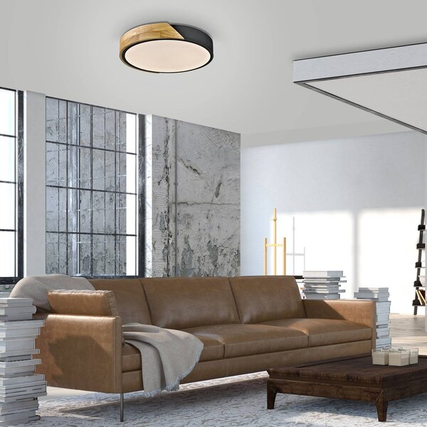 JUST LIGHT. GmbH Plafoniera soffitto Bila, Legno chiaro, Soggiorno / Sala da pranzo, Legno, Plafoniera