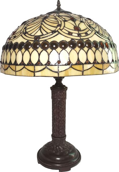 Lampada da tavolo Tiffany Clayre & Eef Ø 46x62 cm Vetro beige