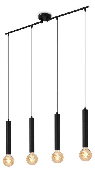 Briloner Leuchten LONGA - Lampade a sospensione - 4031045 - Acciaio nero - 4 luci - Attacco E27 max. 60 Watt - 85 x 10 x 110 cm