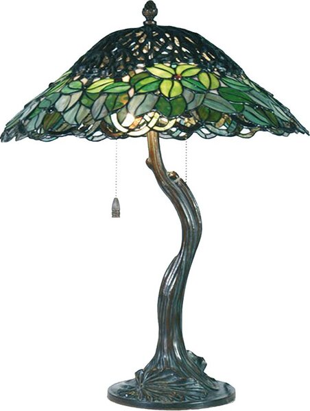 Lampada da tavolo Tiffany Clayre & Eef Ø 47x58 cm vetro verde