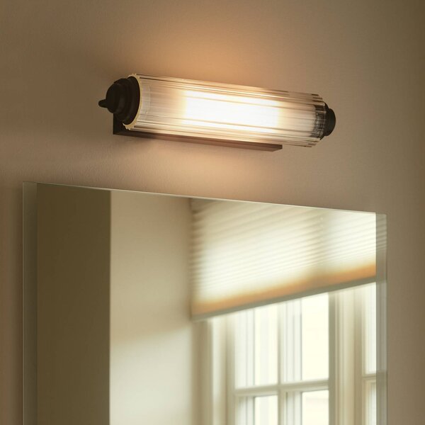 Nordlux Applique da parete Nimal Double, dimmerabile, Nero, Bagno, Plastica, Applique