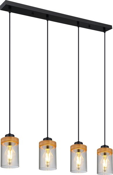 Globo Lighting lampada a sospensione in metallo nero, 3x E27