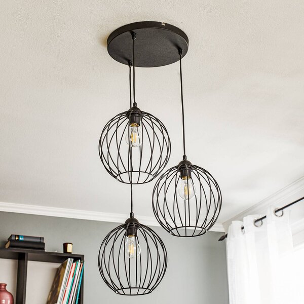 Lampada a sospensione Cumera HELAM, dimmerabile, Nero, Soggiorno / Sala da pranzo, Metallo, Moderno, Lampada a sospensione