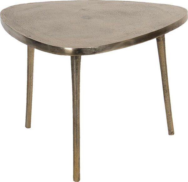 Tavolino Clayre & Eef 77x77x54 cm in alluminio color oro