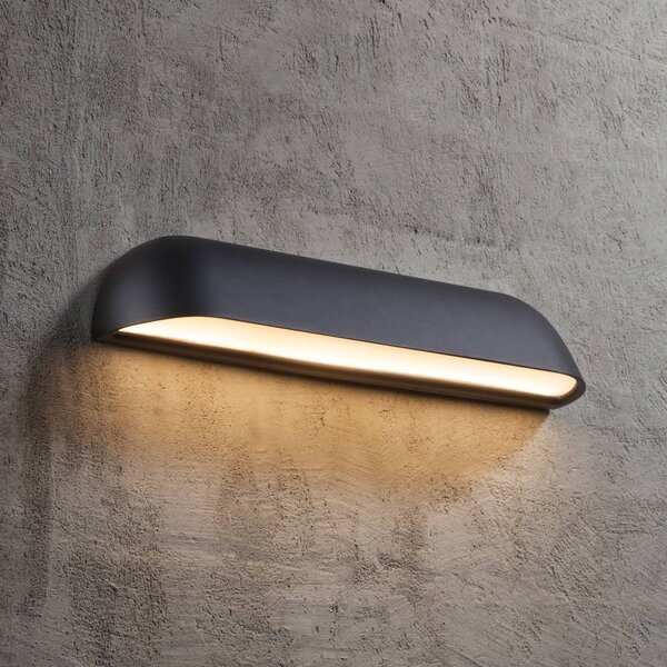 Nordlux Applique da esterni a LED Front 36, Nero, Metallo, Moderno, Applique LED da esterni