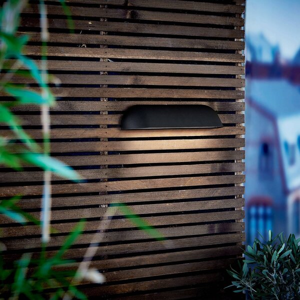 Nordlux Applique da esterni a LED Front 36, Nero, Metallo, Moderno, Applique LED da esterni