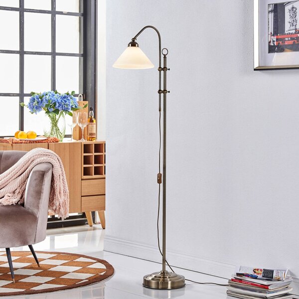 Lampada da terra Otis Lindby, Soggiorno / Sala da pranzo, Vetro, Antico, Lampada da terra
