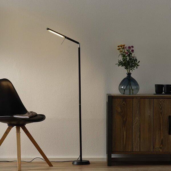 Trio Lighting Lampada da terra a LED Filigran, dimmerabile, Nero, Soggiorno / Sala da pranzo, Metallo, Moderno, Lampada LED da terra