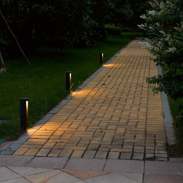 Lucide Lampioncino LED Combo dal design elegante, 25 cm, Nero, Alluminio, Moderno, Lampada LED da esterni