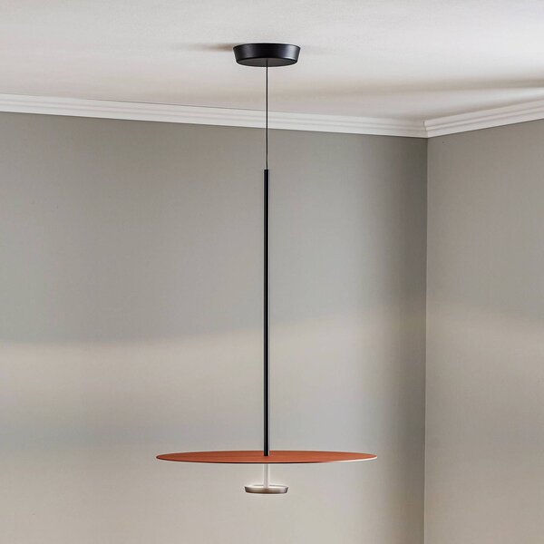 Vibia Lampada a sospensione Flat, dimmerabile, Terracotta, Soggiorno / Sala da pranzo, Metallo, Moderno, Lampada a sospensione