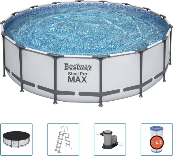Set piscina Bestway Steel Pro MAX 488x122 cm